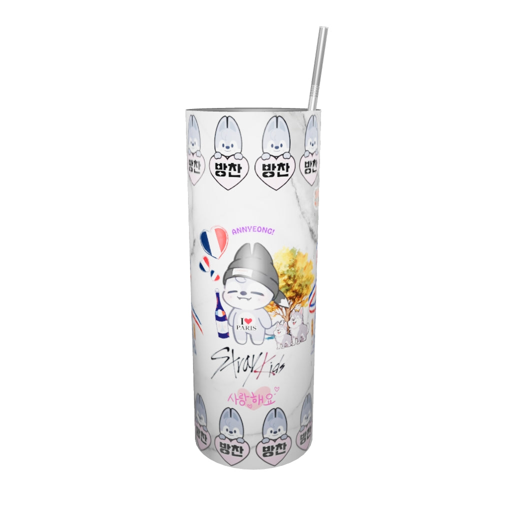 Gobelet en Acier Inoxydable Bang Chan Stray Kids : Un symbole de force et de créativité, pour savourer chaque instant avec l'esprit du leader.